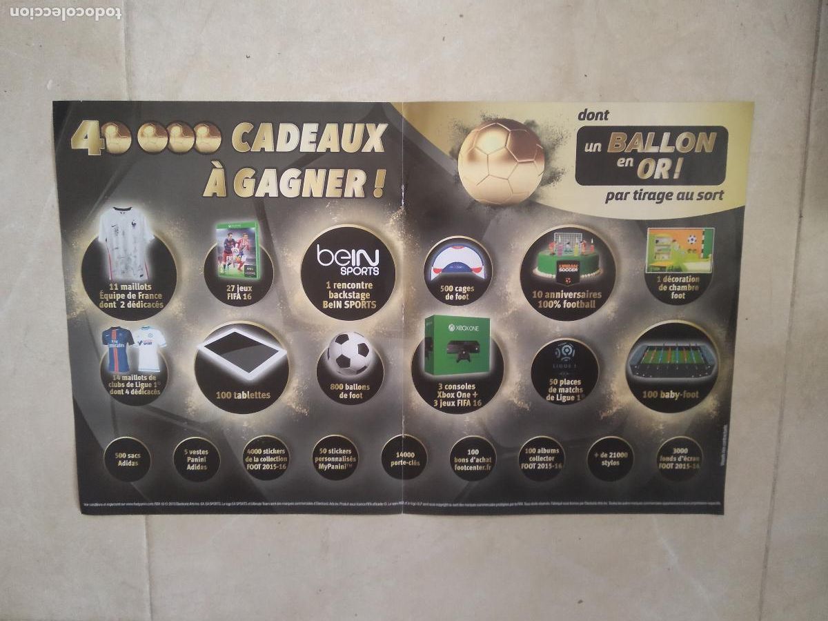 Puzzles: HOJAS HAPPY FOOT TO YOU A GAGNER 40000 CADEAUX DONT UN BALLON EN OR SUR FOOT PANINI