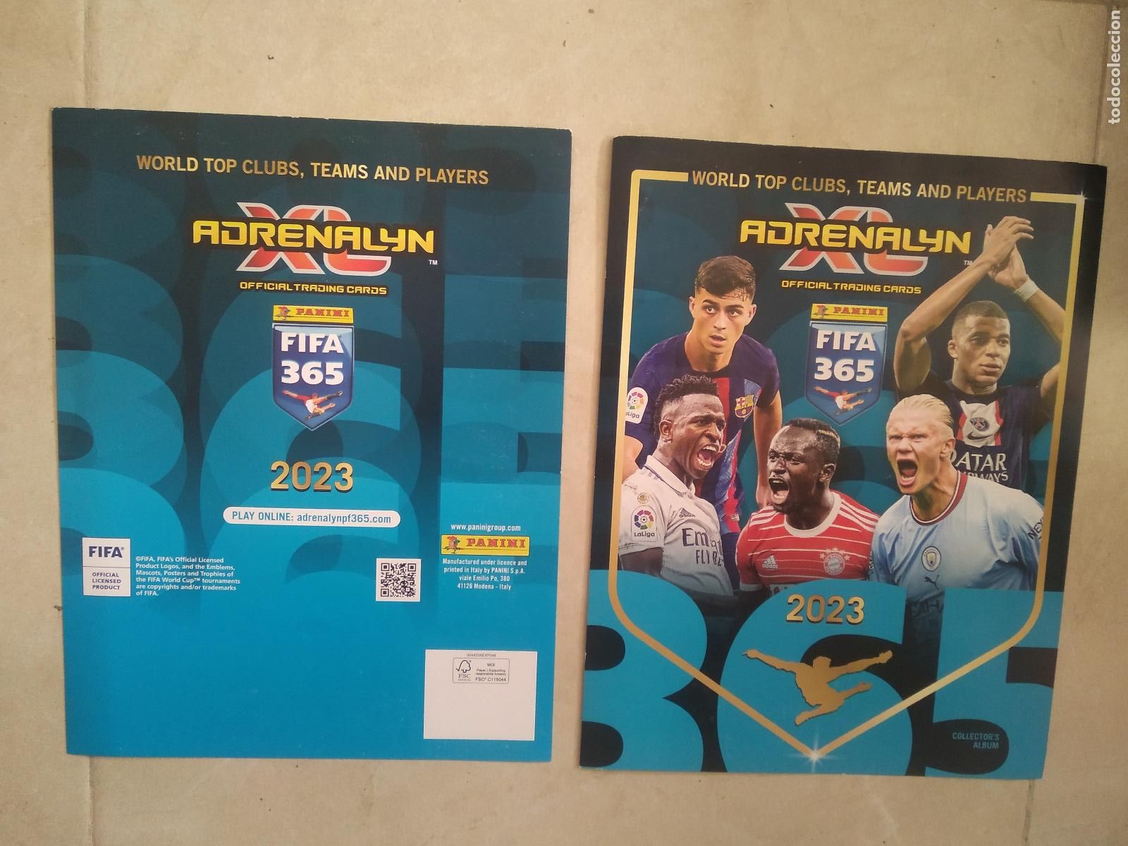 Puzzles: PORTADA CONTRAPORTADA CROMO FUTBOL PANINI FIFA 365 2023 ADRENALYN PEDRI VINICIUS HAALAND MBAPPE MANE