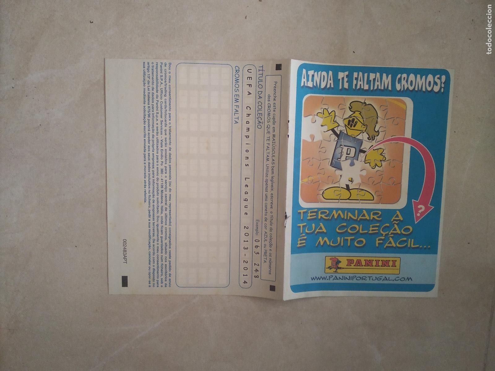 Puzzles: HOJA PARA PEDIR CROMO PANINI AINDA TE FALTAM CROMOS? EN PORTUGUES