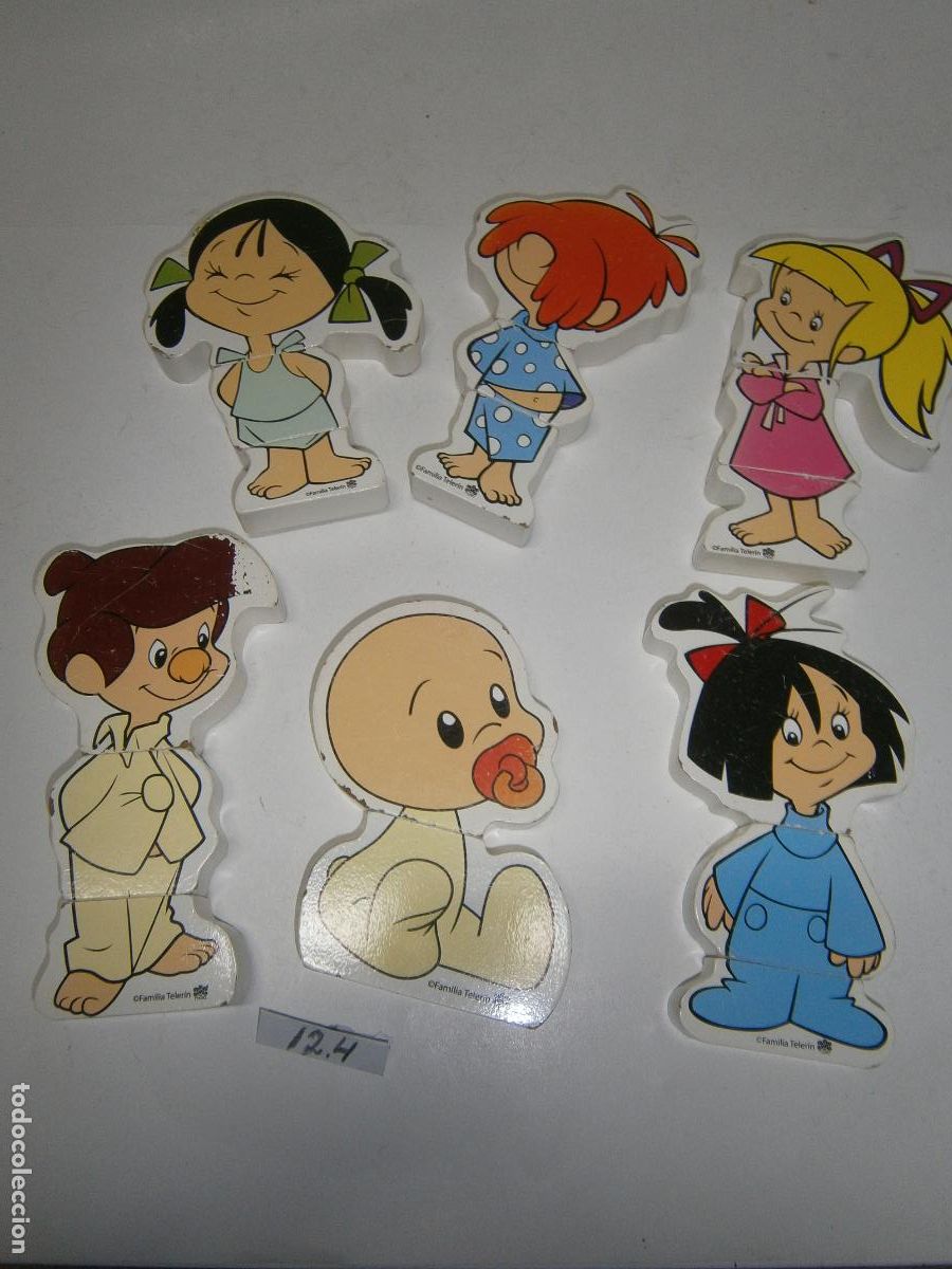 Puzzles: ANTIGUO PUZZLE DE MADERA MAGNETICO DE LA FAMILIA TELERIN EN SU CAJA
