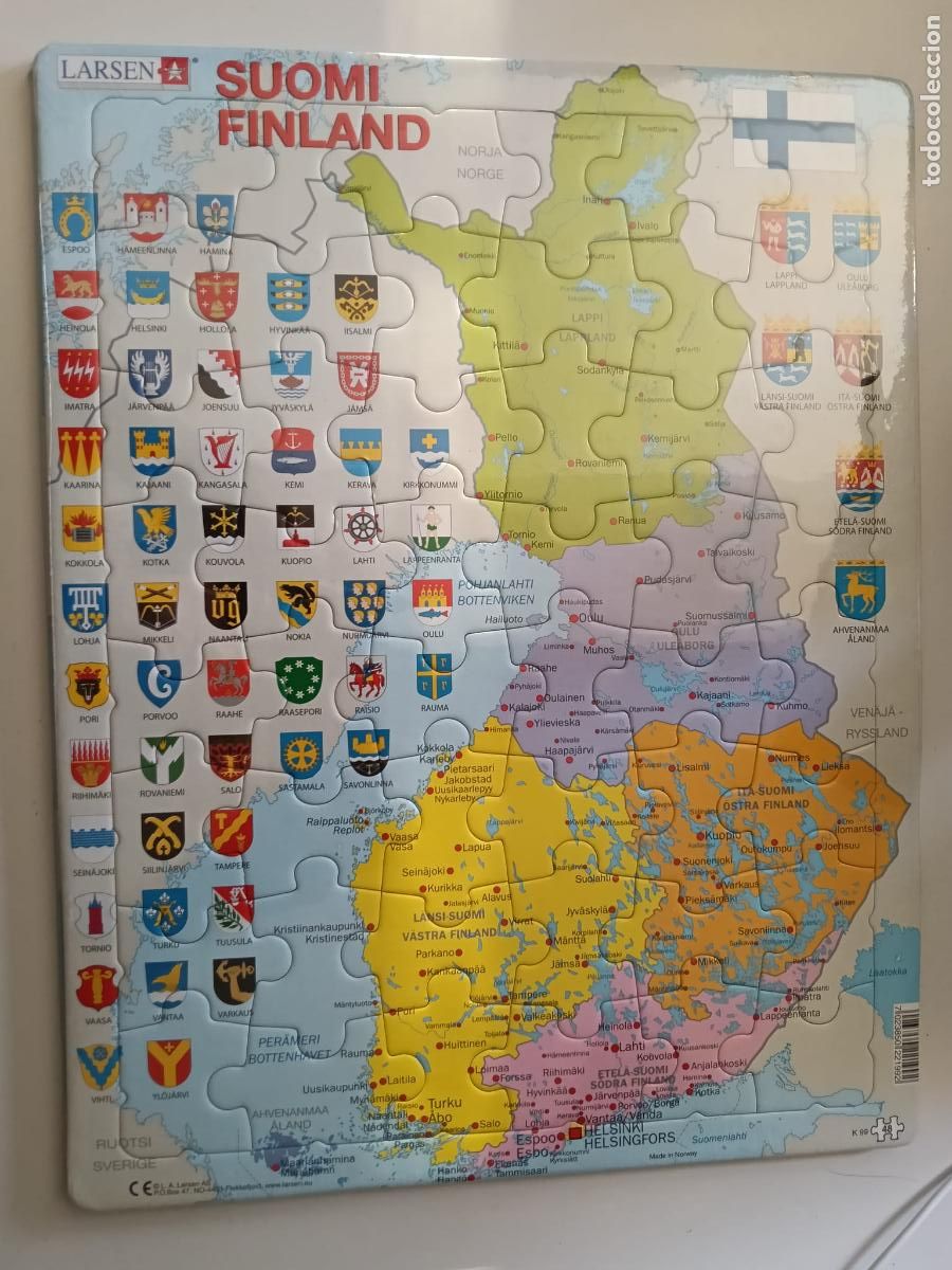 Puzzles: PUZZLE MAPA FINLANDIA - SUOMI - LARSEN
