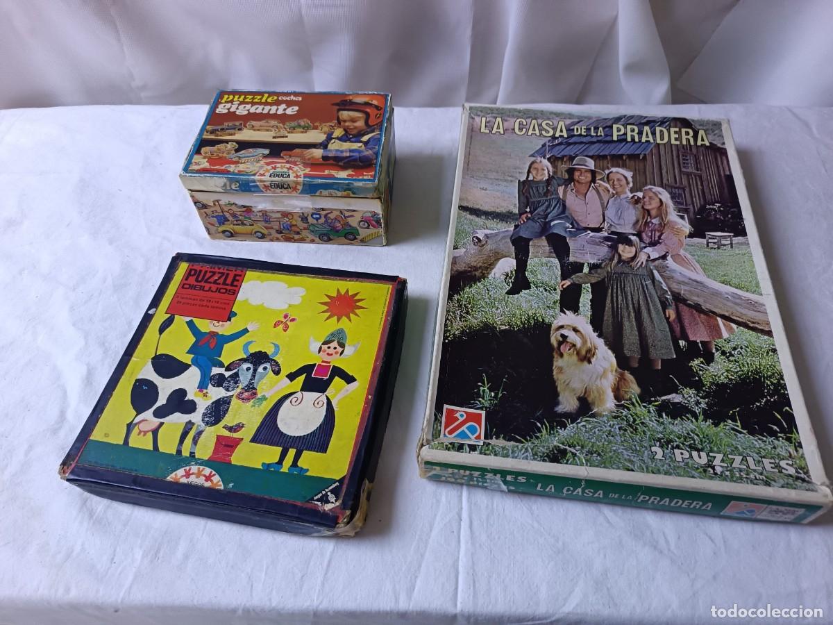 Puzzles: Lote de 3 antiguos puzzles, en sus cajas originales