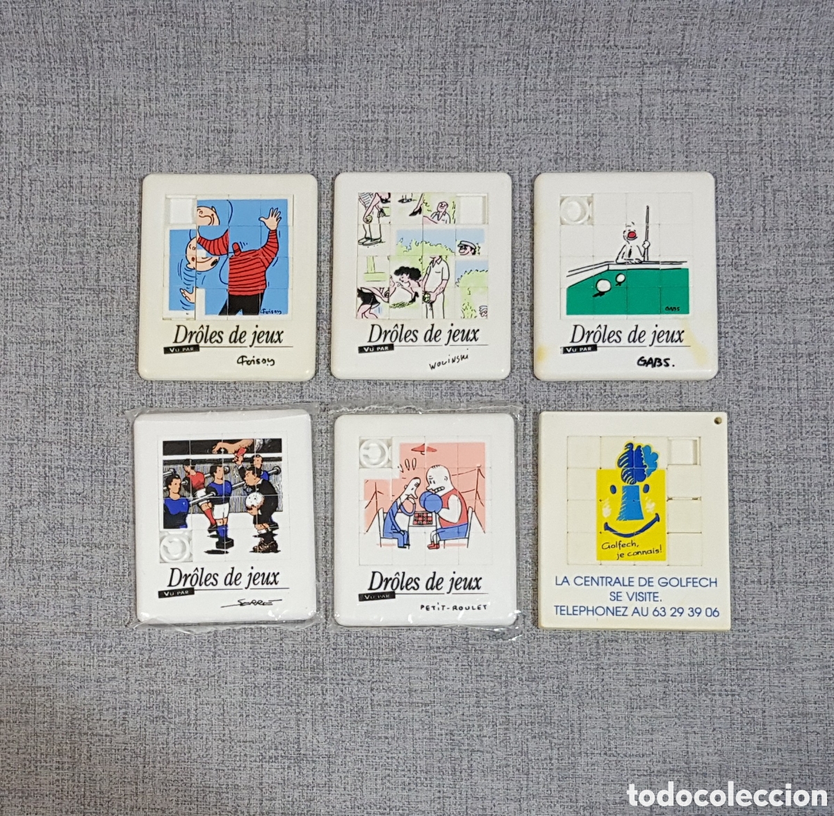 Puzzles: ROMPECABEZAS DESLIZANTES: 5 DE HEINEKEN ILUSTRADORES FRANCESES + 1 DE CENTRAL EL&Eacute;CTRICA GOLFECH