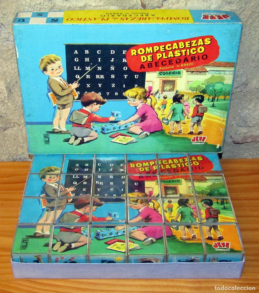Puzzles: ANTIGUOROMPECABEZAS DE CUBOS DE PLASTICO DE JEFE - JOAQUIN SALUDES - NUEVO Y COMPLETO
