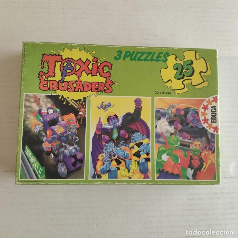 Puzzles: TOXIC CRUSADERS 3 PUZZLES 1993 EDUCA TOXIC AVENGER VENGADOR TOXICO TROMA