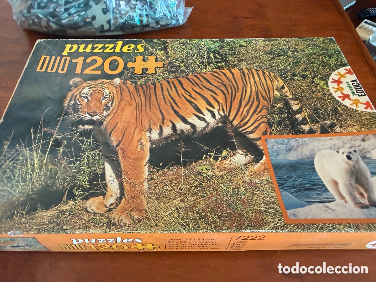 Puzzles: Puzzle vintage Educa 2 x 120 piezas Tigre y Oso Polar ref. 7222