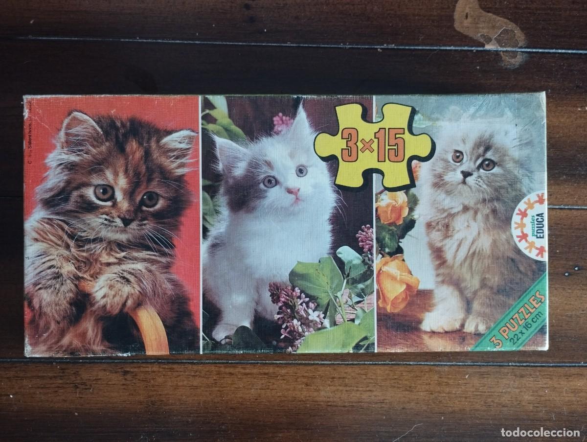 Puzzles: Puzzle Educa Gatitos a&ntilde;os 80