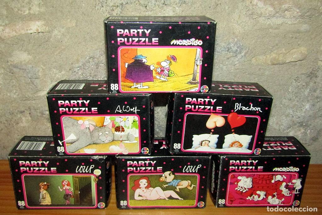 Puzzles: LOTE DE ANTIGUOS PARTY PUZZLES: MORDILLO, LOUP, BLACHON Y A. WOLF - NUEVOS Y EN SUS CAJAS - 1988