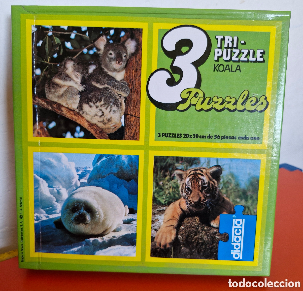 Puzzles: PUZZLE 3 X 56 PZ. ANIMALES.DIDACTA 80'S.NUEVO EN CAJA.