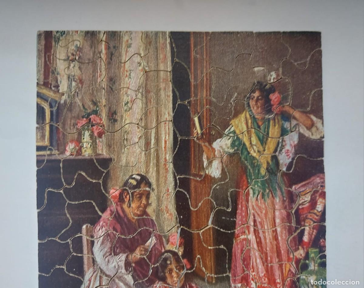 Puzzles: Puzzle antiguo de madera, escena costumbrista. - Foto 6
