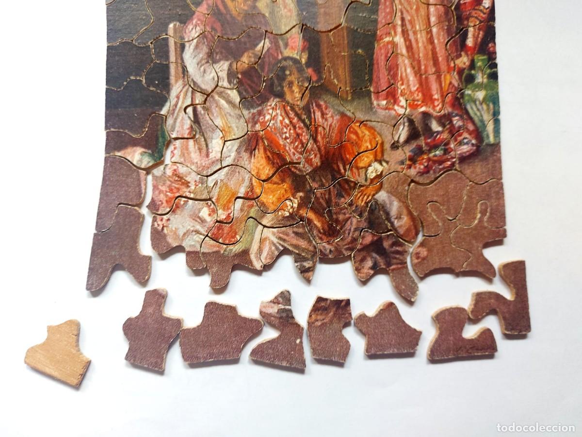 Puzzles: Puzzle antiguo de madera, escena costumbrista. - Foto 8