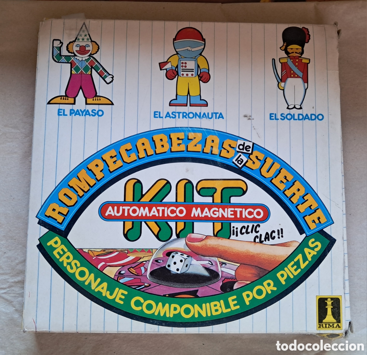 Puzzles: Rima. Rompecabezas de la suerte. Kit automatico magnetico. El Soldado. A&ntilde;os 80