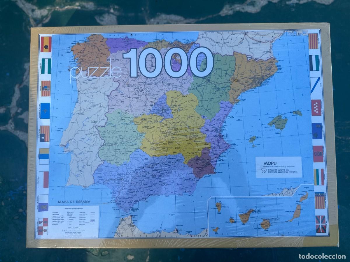 Puzzles: Puzzle 1000 piezas Mapa de Espa&ntilde;a &mdash; MOPU Instituto Geogr&aacute;fico Nacional &mdash; PRECINTADO