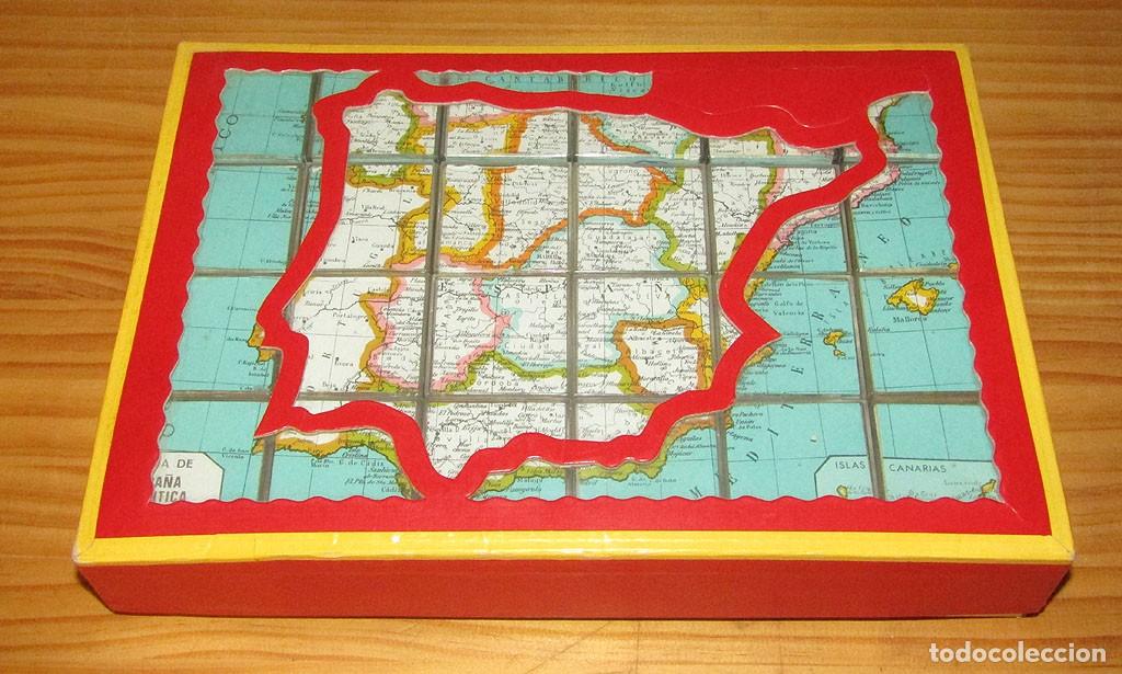 Puzzles: ANTIGUO ROMPECABEZAS DE CUBOS ESPA&Ntilde;A Y EUROPA - GEOGR&Aacute;FICO - NUEVO Y EN SU CAJA - A&Ntilde;OS 60