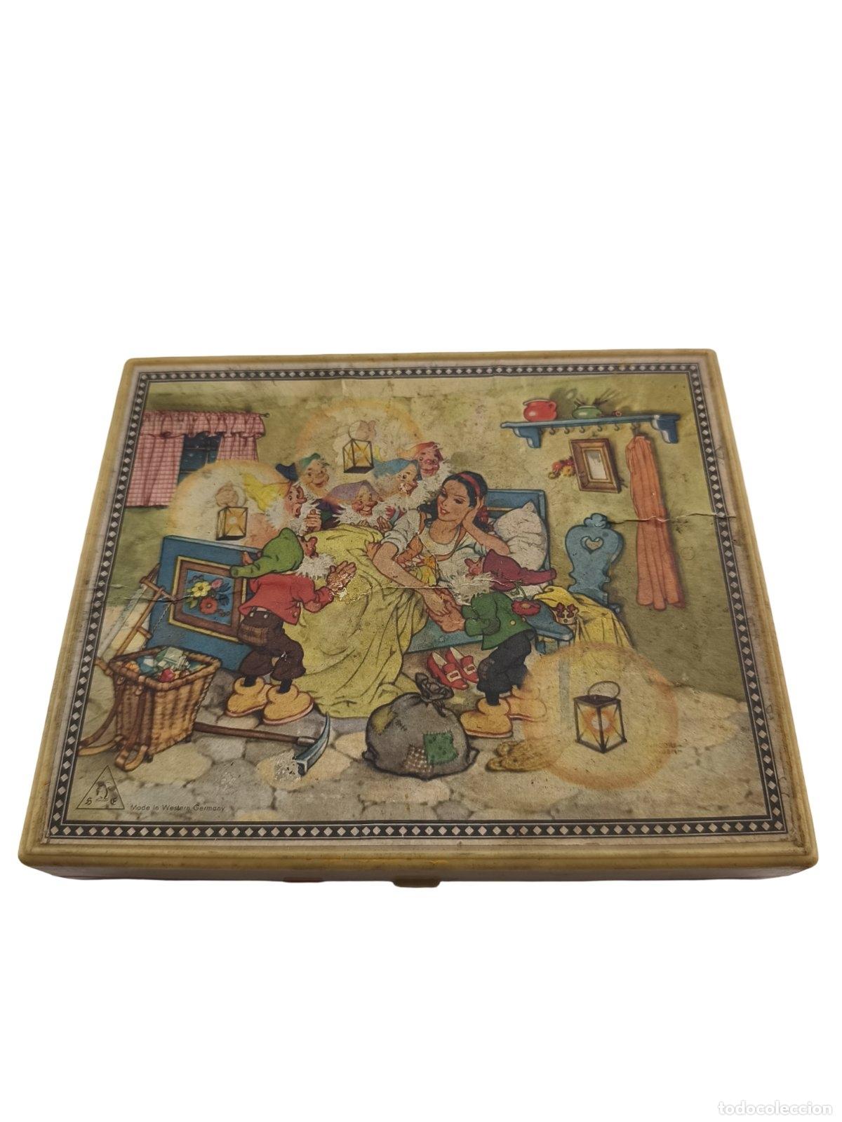 Puzzles: Antiguo Rompecabezas de Cubos Blancanieves y los Siete Enanitos - Estuche R&iacute;gido 21x17 cm - Lote de