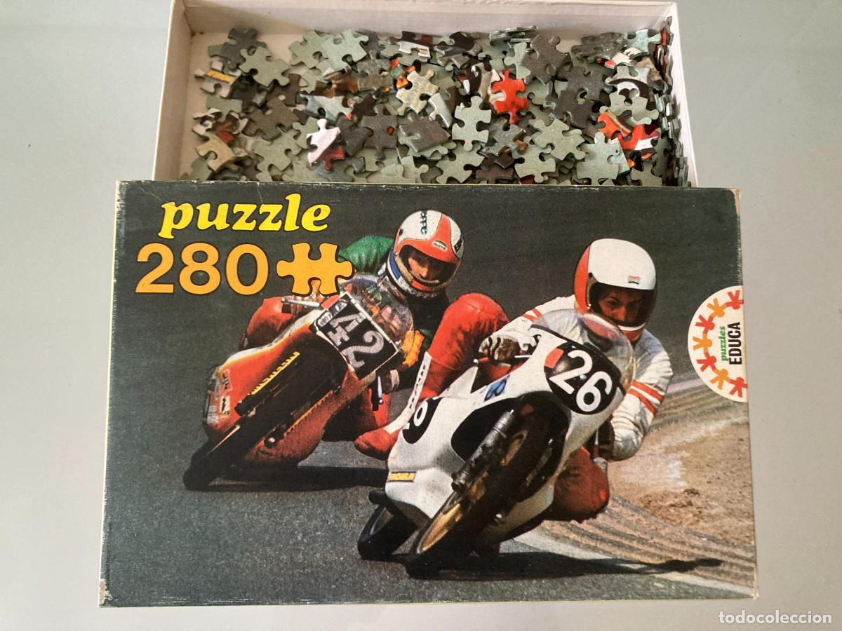 Puzzles: PUZZLE EDUCA 280 PIEZAS - CARRERA DE MOTOS - MOTOCICLISMO - REF 7345 - A&Ntilde;OS 70 / Faltan 4 piezas