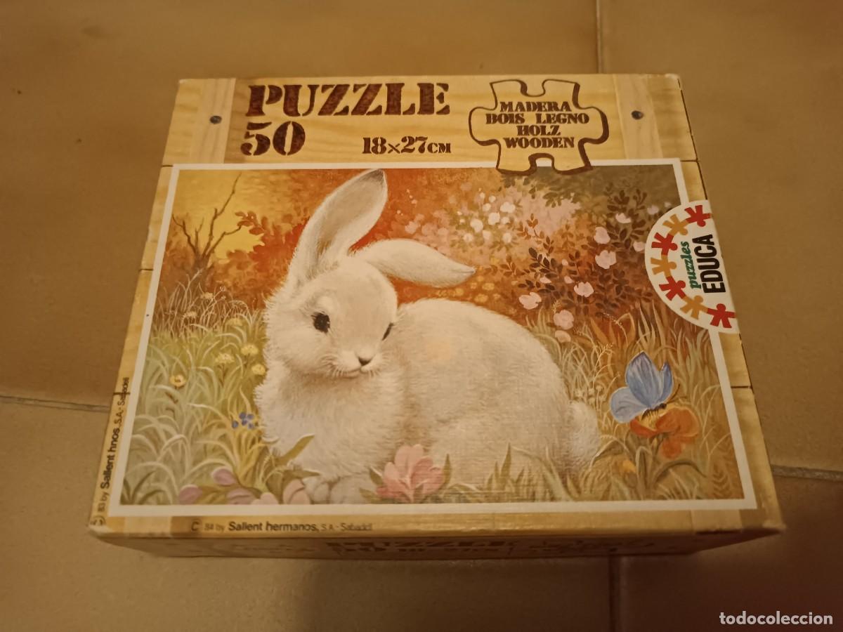 Puzzles: Puzzle Educa vintage madera 50 piezas conejo ref 2502