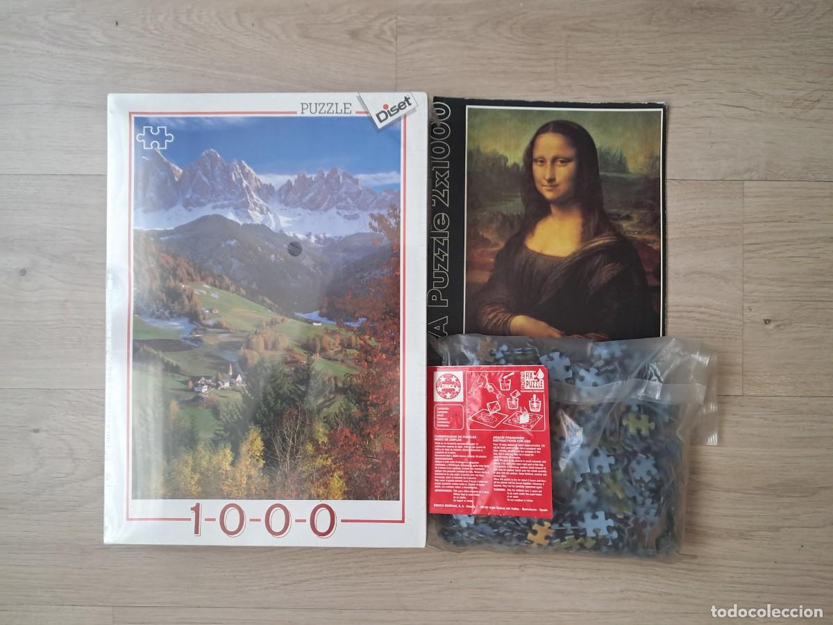 Puzzles: Lote 2 puzzles x 1000 piezas. Paisaje + Mona Lisa.
