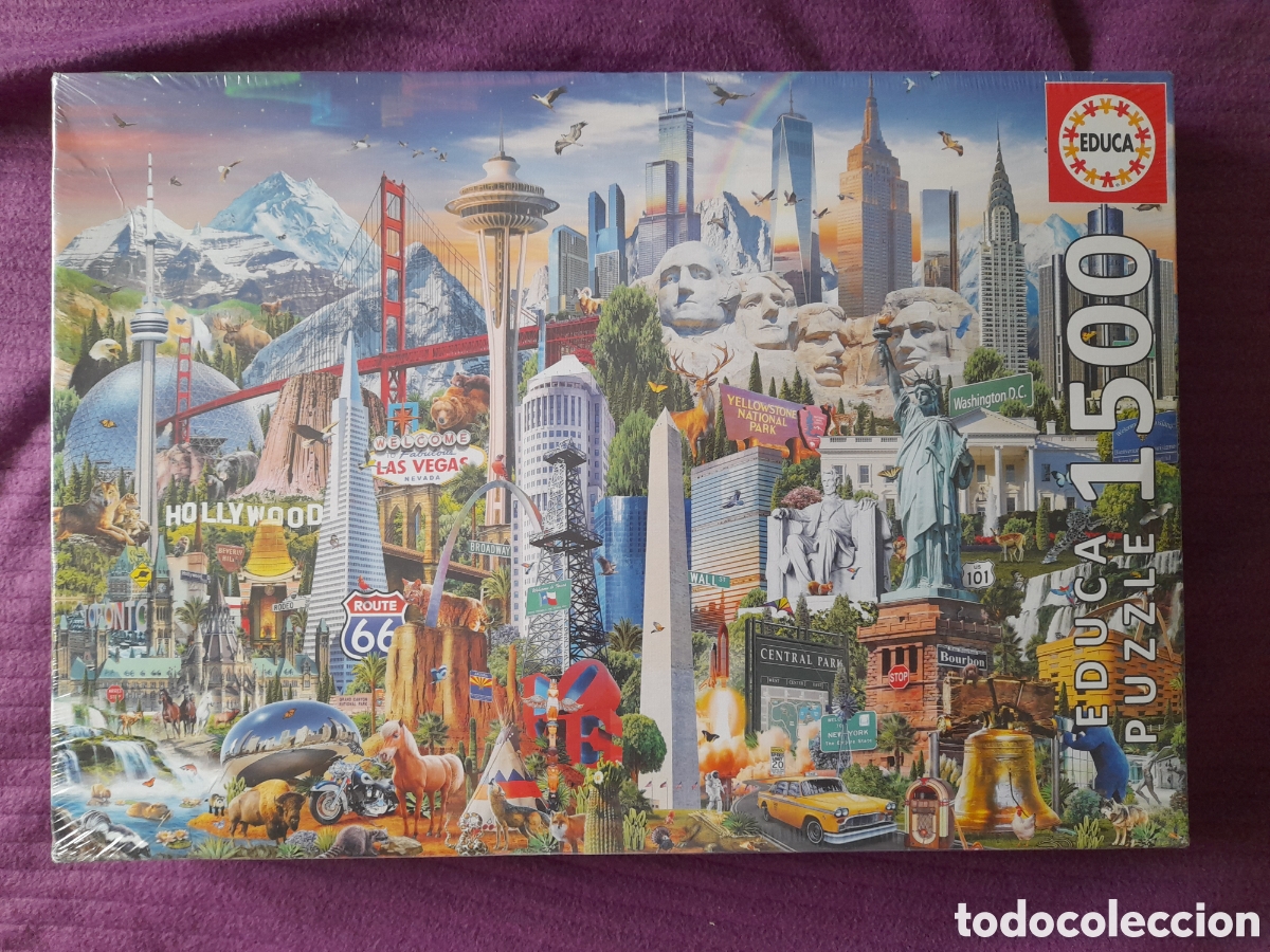 Puzzles: Juego de mesa, puzzle monumentos de Estados Unidos, 1000 piezas