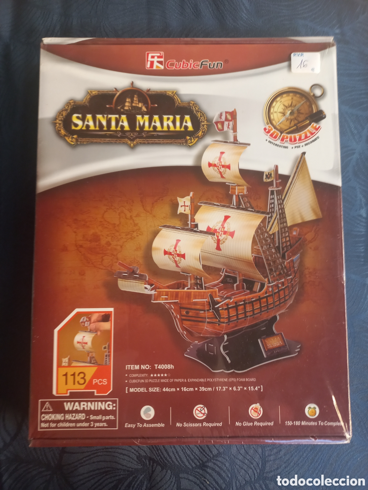 Puzzles: Puzzle 3D Santa Mar&iacute;a CubicFun (113 piezas) - NUEVO