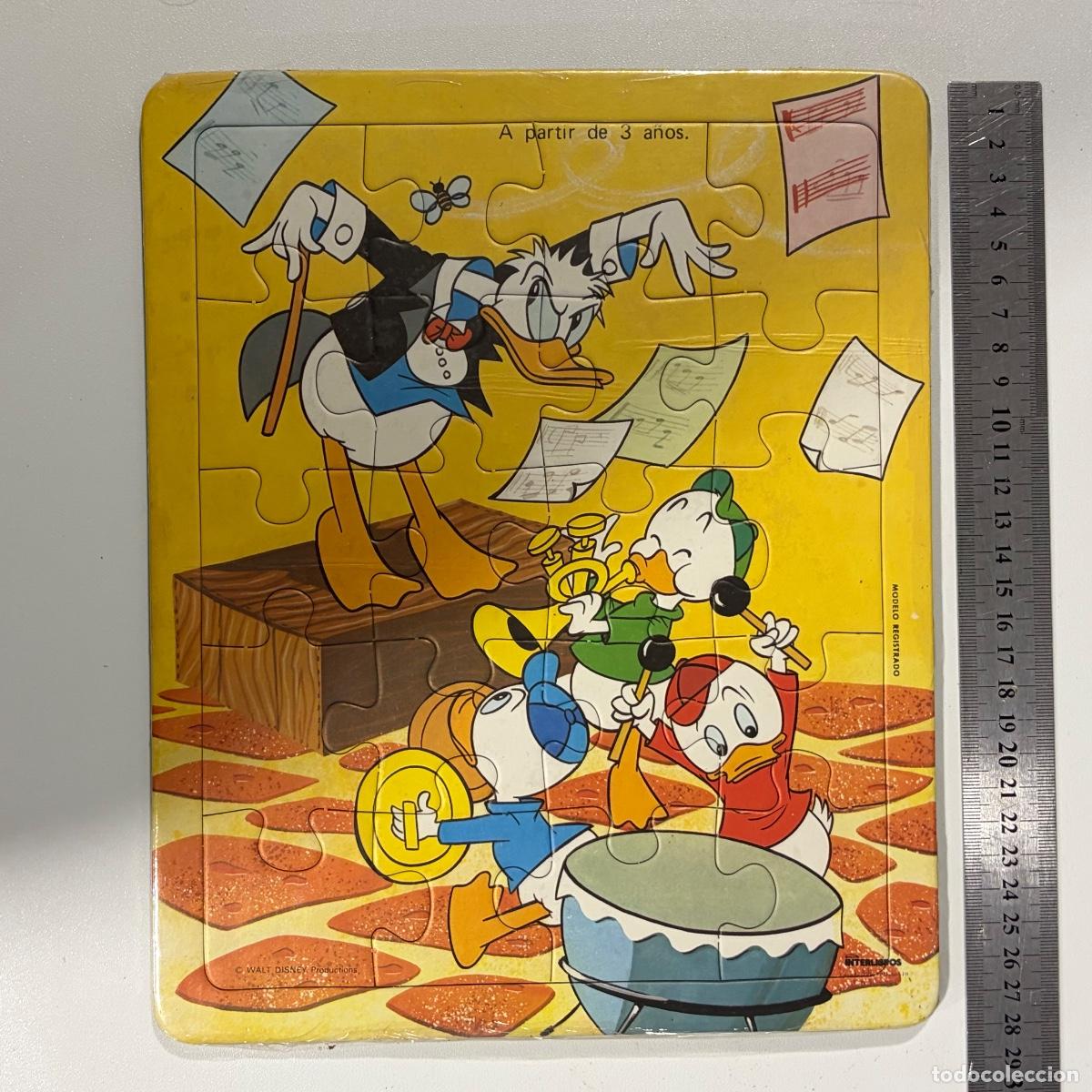 Puzzli: lote 2 puzzles Disney Mickey Mouse Pluto Pato Donald Interlibros antiguos nuevos precintados