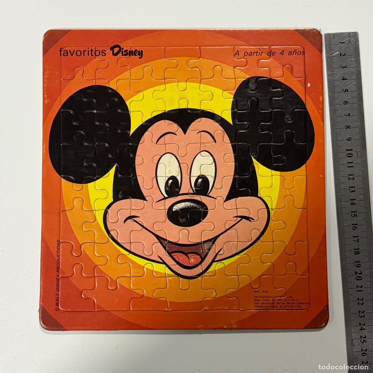 Puzzli: puzzle Mickey Mouse favoritos Disney Interediciones ref. 563 a&ntilde;o 1981 completo