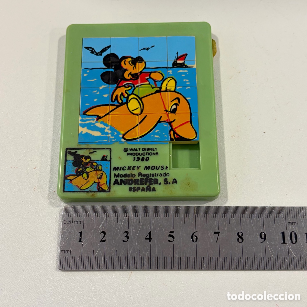 Puzzles: puzzle deslizante Mickey Mouse Andrefer Walt Disney 1980 fabricado en Espa&ntilde;a