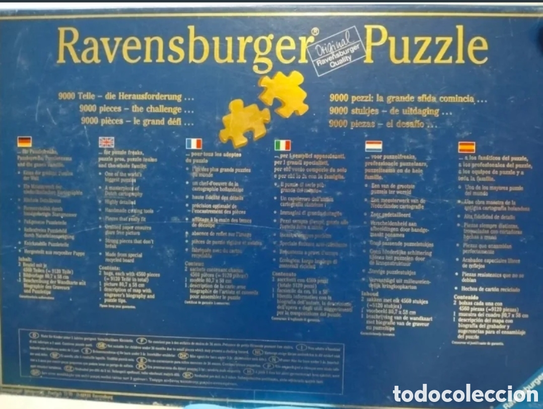 Puzzles: Puzzle 9000 piezas Ravensburger Mapamundi de 1611 - Foto 4