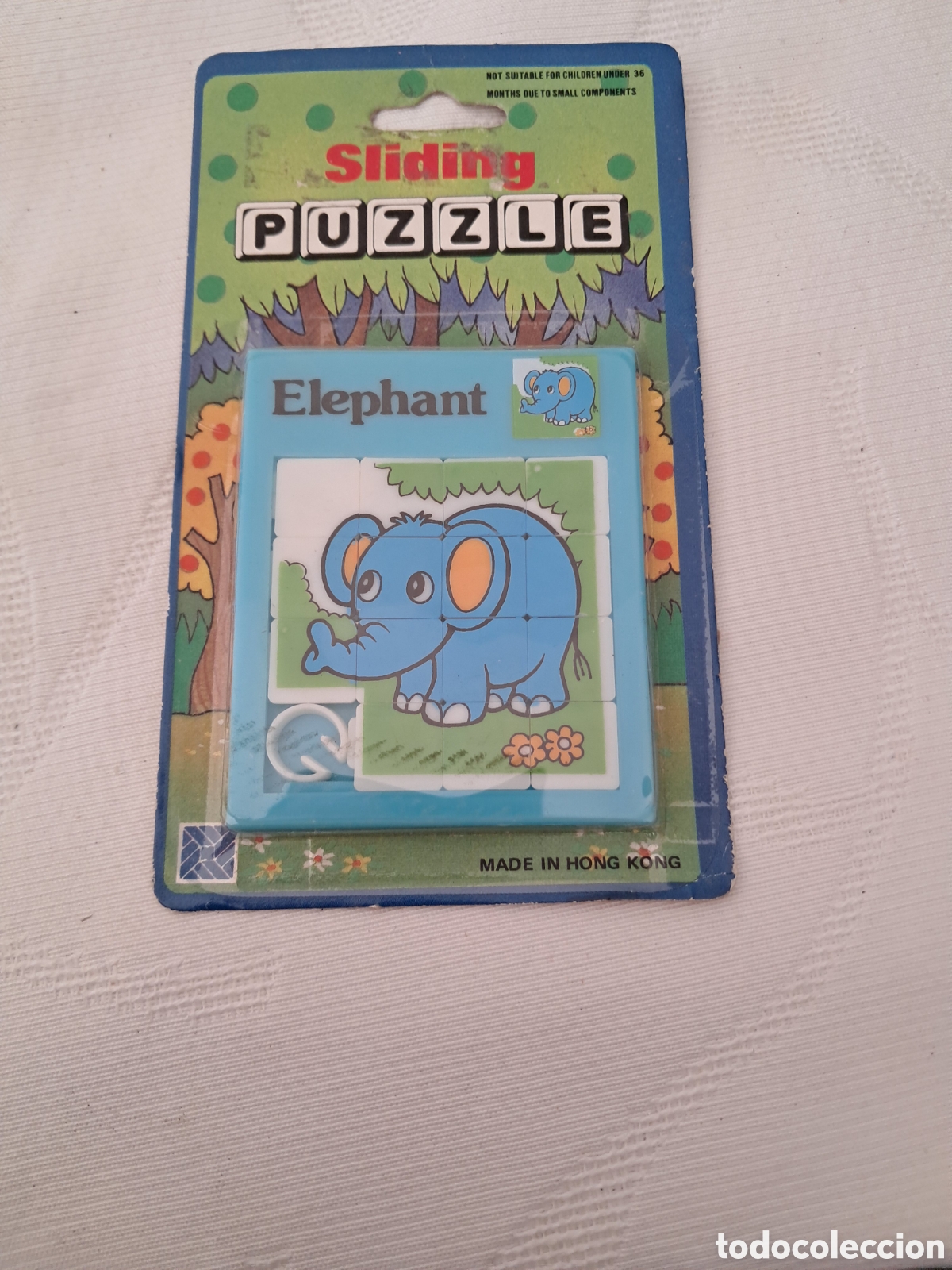 Puzzles: Sliding. Antiguo puzzle de elefante en blister original a&ntilde;os 80