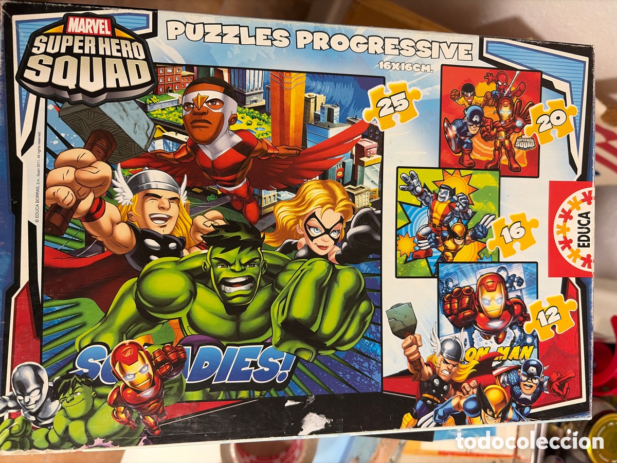 Puzzles: Puzzle, Marvel de educa, cuatro puzzles en una caja - Foto 1