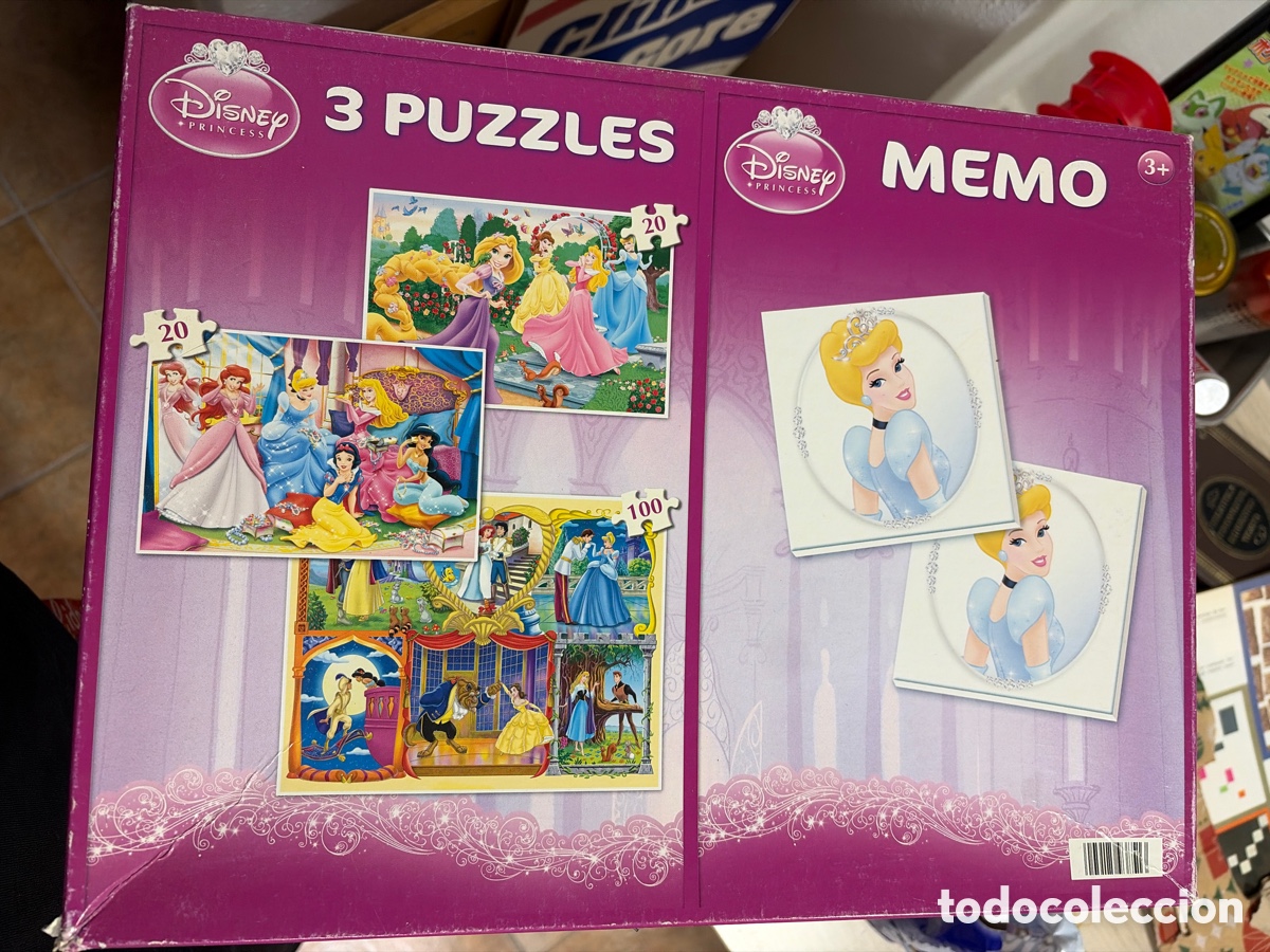Puzzles: Puzle y memo walt Disney princesas (3 puzles)