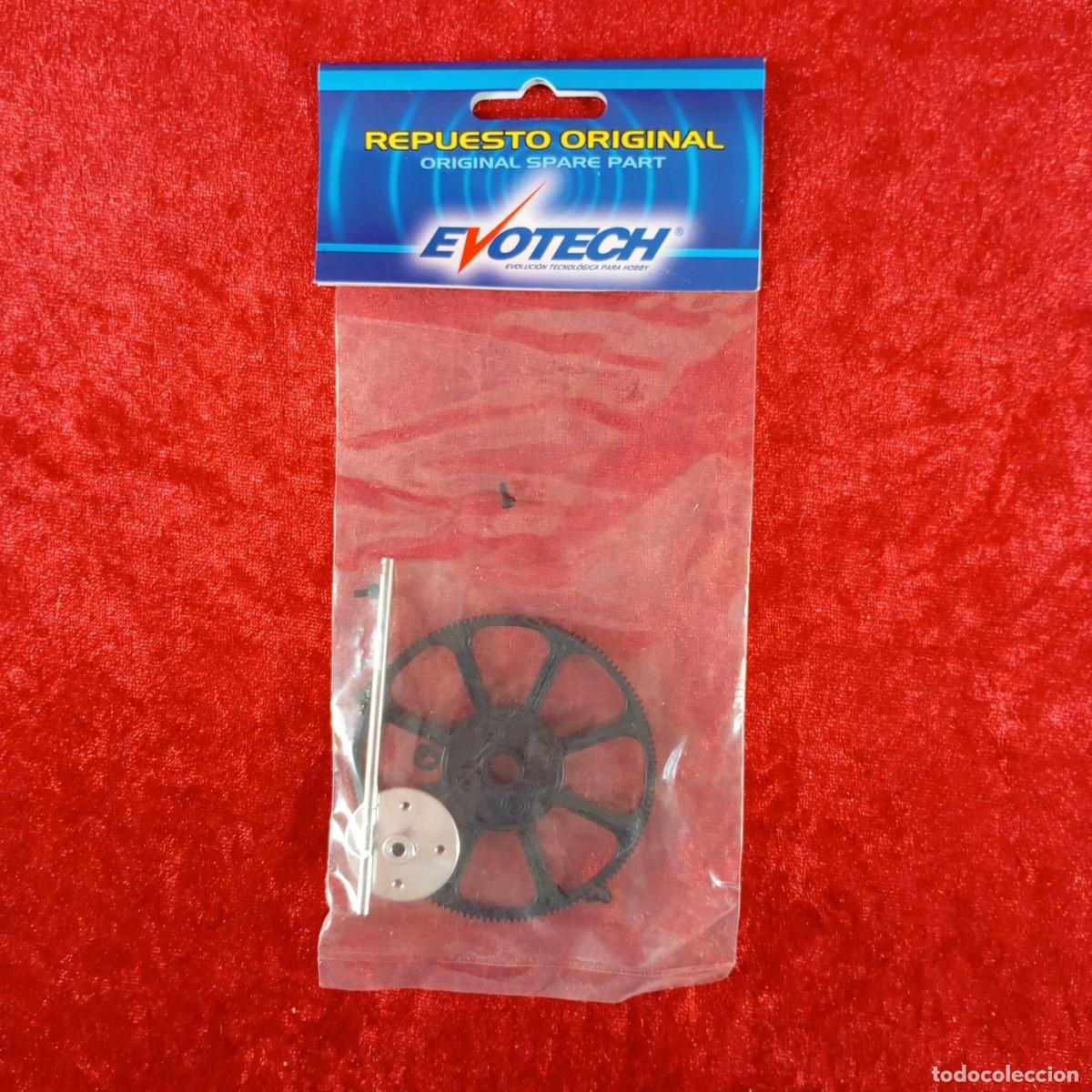 Radio control: EVOTECH - REPUESTO ORIGINAL - ENGRANAJE ROTOR CON EJE - REF. EVOT 04-004 / 246 - Foto 1