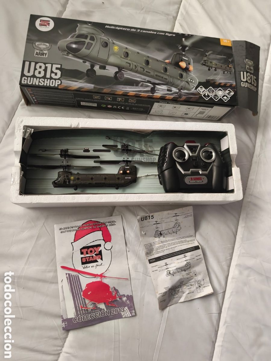 Radio Control: Gunshop . U815 . Helicoptero militar de 3 canales con giro . RC. Radio control. . COMO NUEVO