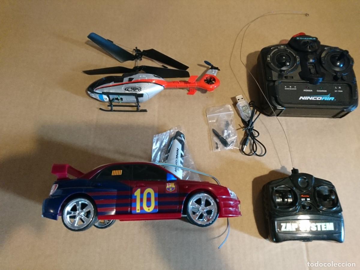 Radio control: Coche del Barcelona y helic&oacute;ptero