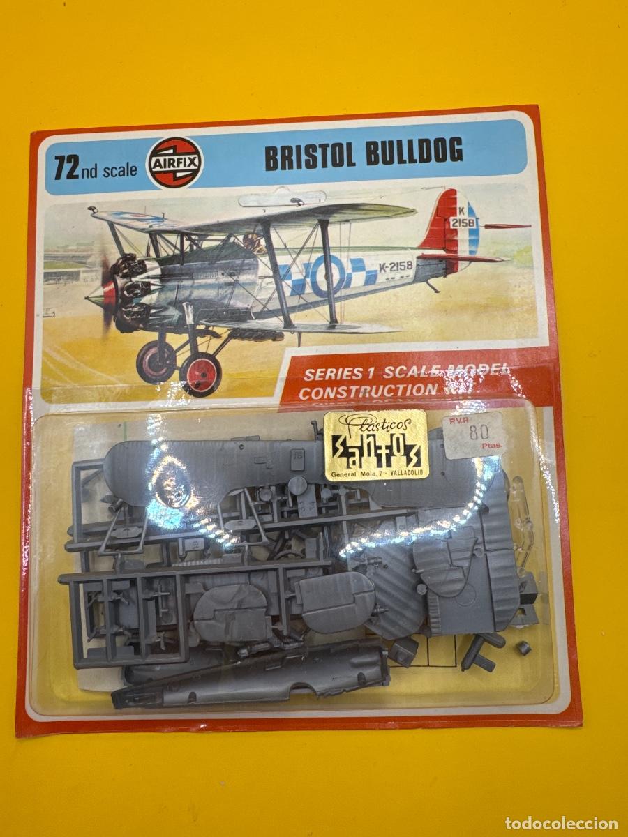 Radio control: ANTIGUA MAQUETA AIRFIX BRISTOL BULLDOG 1:72 &ndash; BL&Iacute;STER ORIGINAL A&Ntilde;OS 70 &ndash; PRECIO EN PESETAS