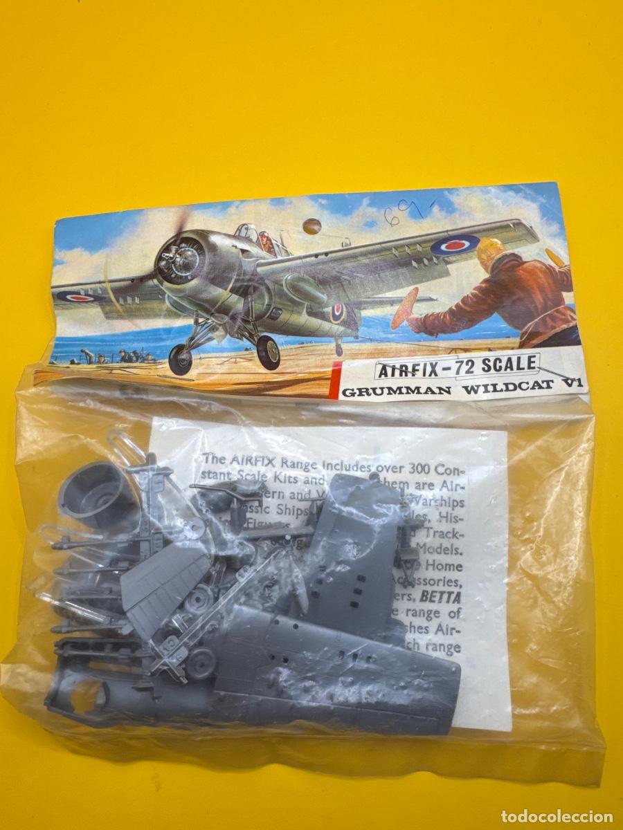 Radio control: ANTIGUA MAQUETA AIRFIX GRUMMAN WILDCAT VI 1:72 &ndash; BOLSA ORIGINAL A&Ntilde;OS 60/70 &ndash; AVIACI&Oacute;N NAVAL WWII