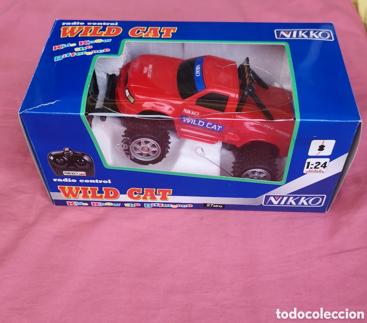 Radio Control: Nikko. Coche Wild Cat R/C. A PILAS. Escala 1:24. SIN USAR. FUNCIONA MAL.