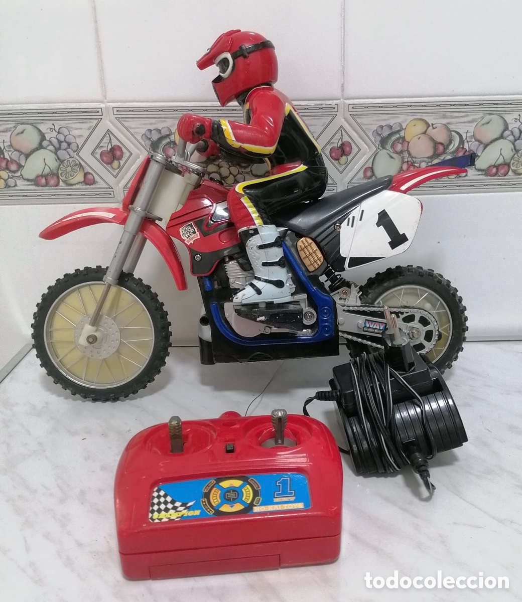Radio control: Moto RC Vintage Champion 2001 Ho-Kai Toys Con Mando y Cargador - FUNCIONA