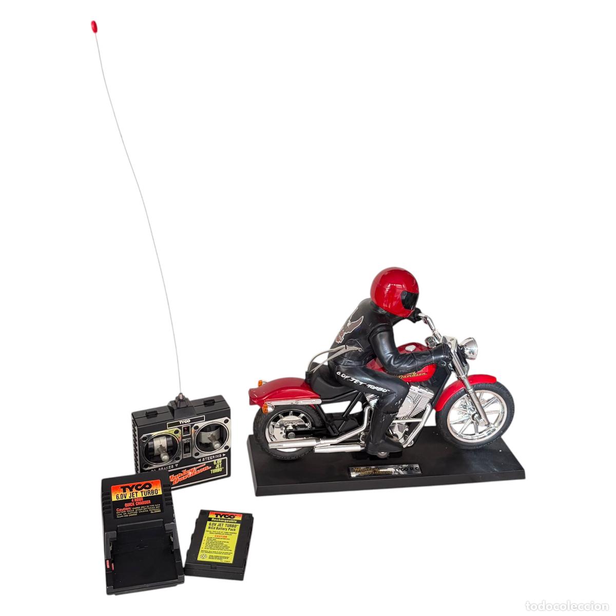 Radio control: tyco rc harley davidson jet turbo 6.0v moto radiocontrol con mando bater&iacute;a cargador