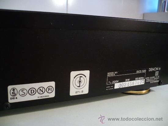 Radios antiguas: DENON DCD-520 CD VINTAGE -MINT- - Foto 7