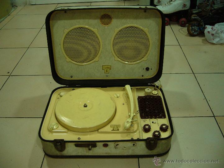 Radios antiguas: TEPPAZ 336 Tocadiscos port&aacute;til (V&aacute;lvulas) - Foto 2