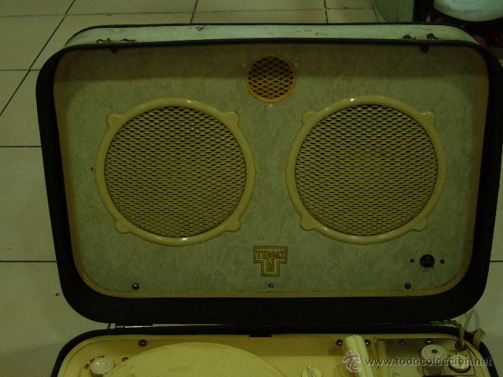 Radios antiguas: TEPPAZ 336 Tocadiscos port&aacute;til (V&aacute;lvulas) - Foto 4
