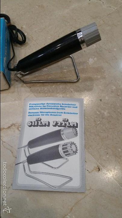 Radios antiguas: Antiguo microfono Sennheiser MD 611 en su caja - Foto 3