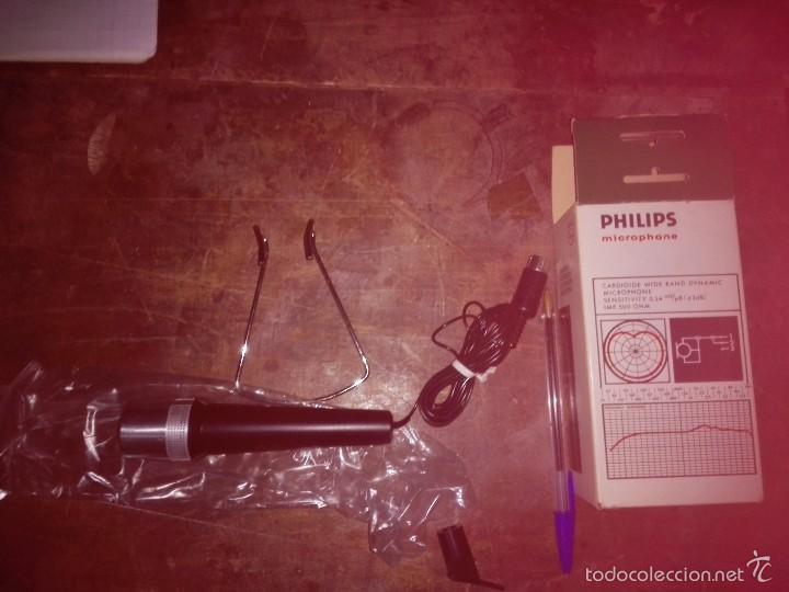 Radios antiguas: Micrófono - Philips Microphone. N 8302. Made in Holland con caja. Está nuevo, con accesorios. Está s - Foto 2 - 60524007