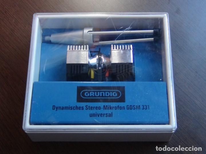 Radios antiguas: Micr&oacute;fono est&eacute;reo Grundig 331 universal - Foto 4