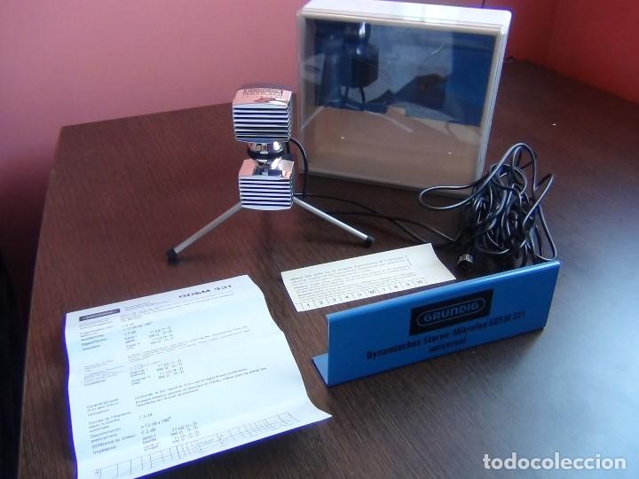 Radios antiguas: Micr&oacute;fono est&eacute;reo Grundig 331 universal - Foto 9