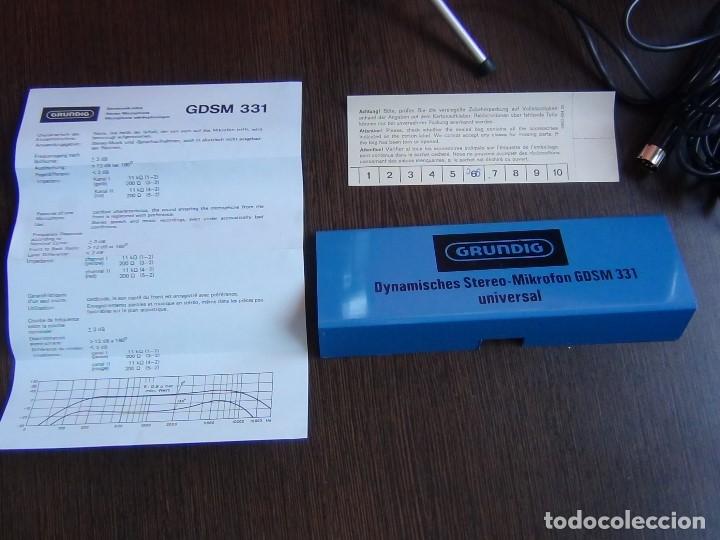 Radios antiguas: Micr&oacute;fono est&eacute;reo Grundig 331 universal - Foto 10