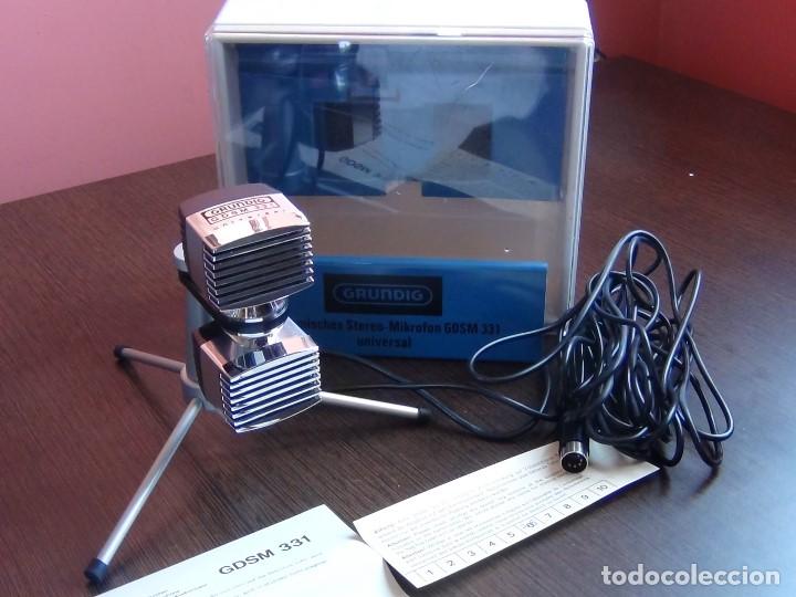 Radios antiguas: Micr&oacute;fono est&eacute;reo Grundig 331 universal - Foto 15