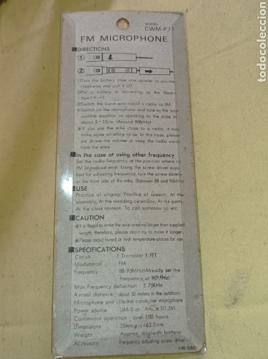Radios antiguas: ANTIGUO MICR&Oacute;FONO ENTEX NUEVO - Foto 4