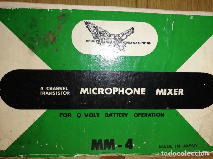 Radios antiguas: Mezclador de micr&oacute;fonos transistorizado marca Eagle - Foto 4
